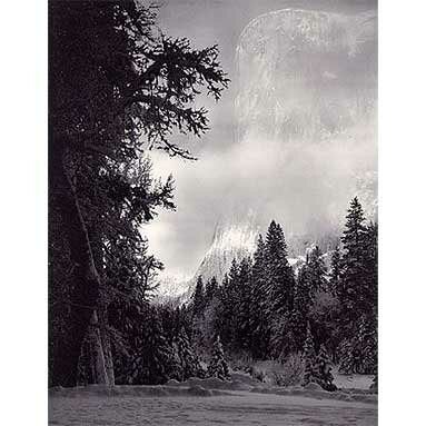 Ansel Adams: El Capitan, Winter, Sunrise, Yosemite National Park 1968